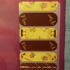 Custom Wine Jamberry Nail Art Design